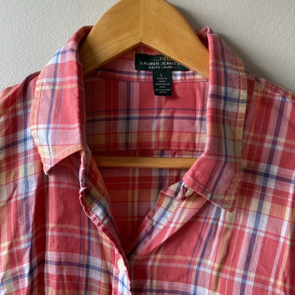 Ralph Lauren lightweight plaid button down - Picture 2 of 5